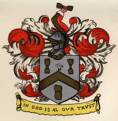 Arms of the Bricklayers and Tilers of the Gateshead Chapter, 1671, from The History of Freemasonry, volume II, published by Thomas C. Jack, London, 1883 by English School