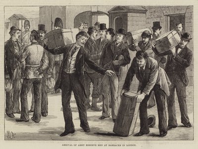 Arrival of Army Reserve Men at Barracks in London by English School
