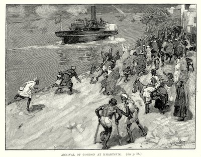 Arrival of Gordon at Khartoum by English School