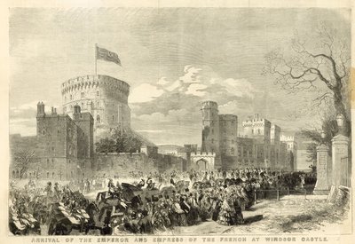 Arrival of the Emperor and Empress of the French at Windsor Castle by English School