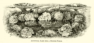 Artificial Lake for a Dinner Table by English School