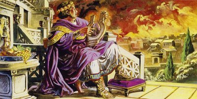 As Rome burned, Nero sat on his balcony composing a poem by English School