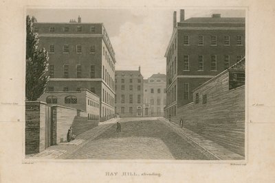Ascending View of Hay Hill, London by English School