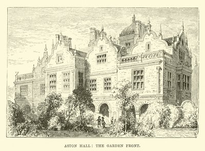 Aston Hall, the Garden Front by English School