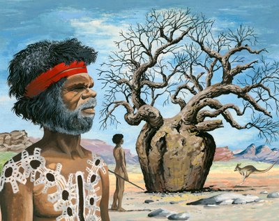 Australian Aborigine by English School