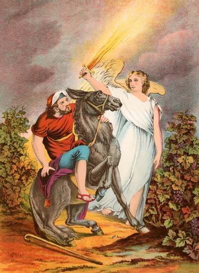 Balaam and the Angel by English School