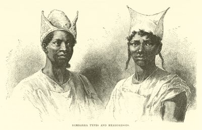 Bambarra Types and Headdresses by English School