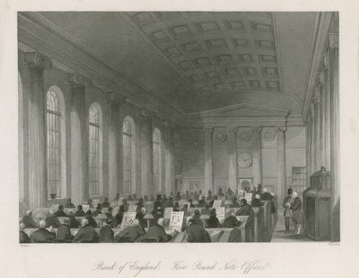 Bank of England, Five Pound Note Office by English School