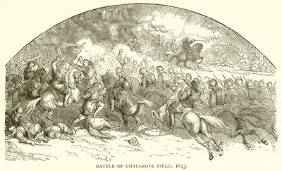 Battle of Chalgrove Field, 1643 by English School