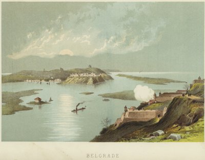 Belgrade at the Confluence of the Sava and Danube Rivers by English School