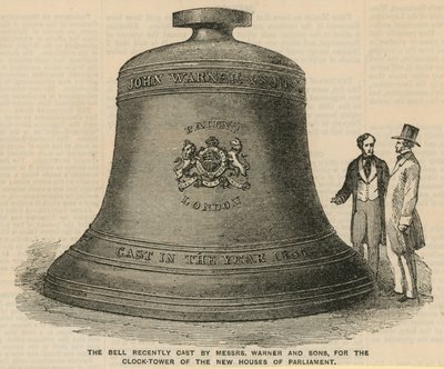 Bell Cast for the Clock-Tower of the New Houses of Parliament by English School