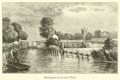 Bensington Lock and Weir by English School