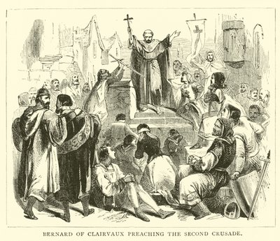 Bernard of Clairvaux preaching the Second Crusade by English School