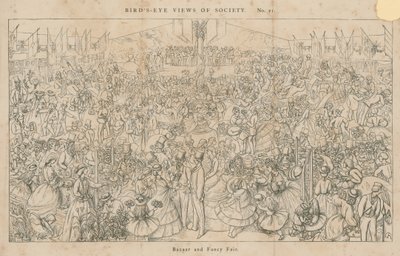 Birds-Eye View of Society: Bazaar and Fancy Fair by English School