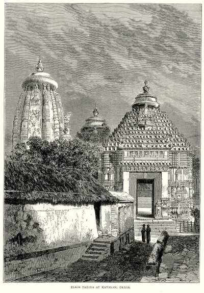 Black Pagoda at Konark, Orissa by English School