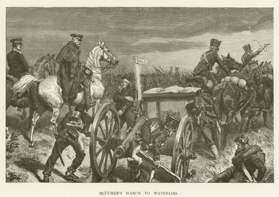 Bluchers March to Waterloo by English School