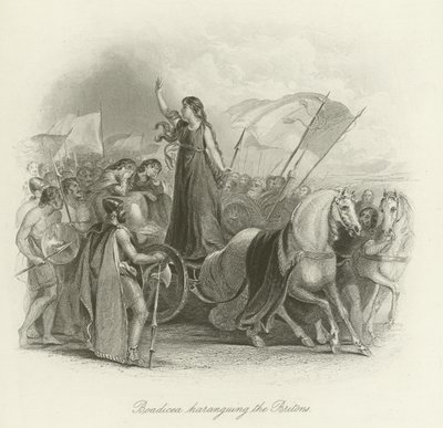 Boadicea Haranguing the Britons by English School