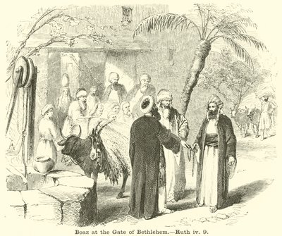 Boaz at the Gate of Bethlehem by English School