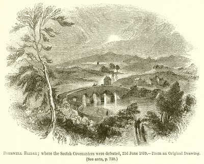 Bothwell Bridge; where the Scotch Covenanters were Defeated, 22nd June 1679 by English School