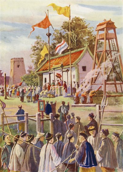 Boxers Enrolling at a Military Post, China by English School