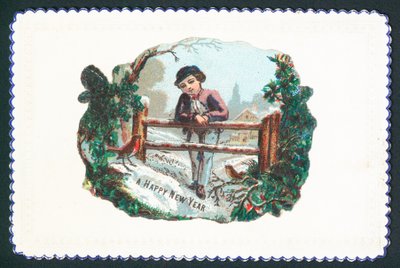 Boy Leaning on Gate by English School