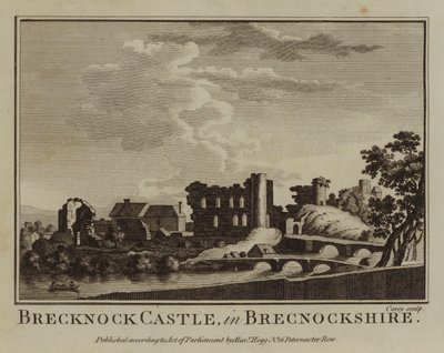 Brecknock Castle, in Brecknockshire by English School