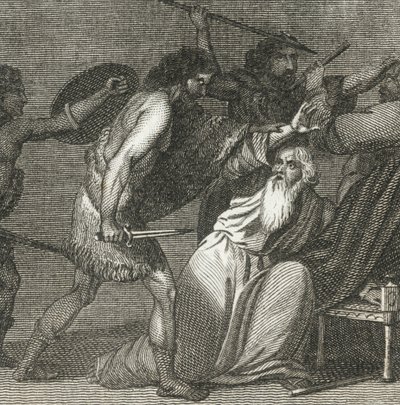 Brennus and His Troops Killing the Venerable Men by English School