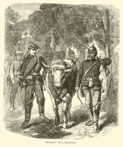 Bringing in a prisoner, September 1870 by English School