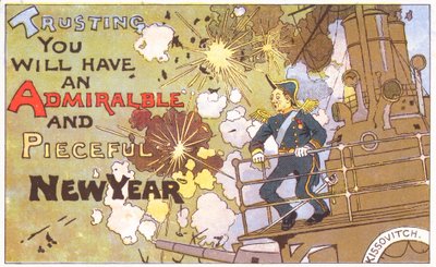 British New Years card by English School