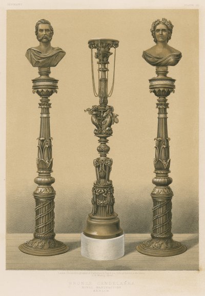 Bronze Candelabra, Royal Manufactory, Berlin by English School