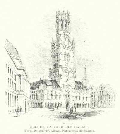Bruges, The Hall Tower by English School