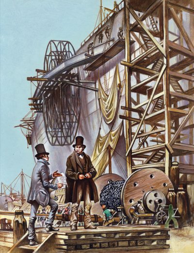 Brunel follows the progress of the building of the Great Eastern by English School