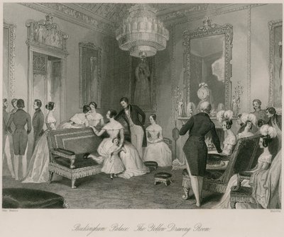 Buckingham Palace, the Yellow Drawing Room by English School