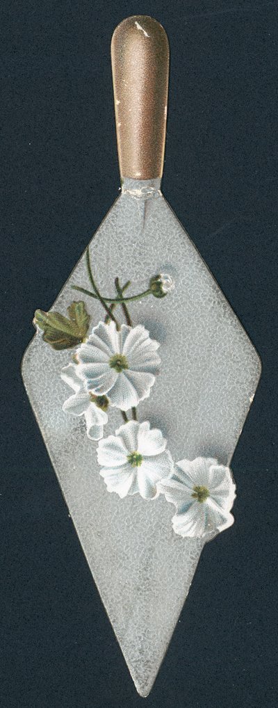 Builders Trowel and Flowers by English School