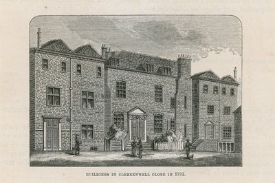 Buildings in Clerkenwell Close in 1791 by English School