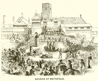 Burning at Smithfield by English School