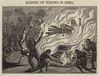 Burning of Widows in India by English School