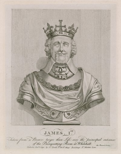 Bust of James I by English School