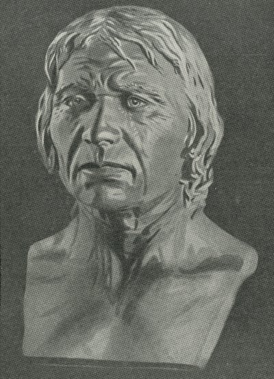 Bust of a Cro-Magnon man by English School