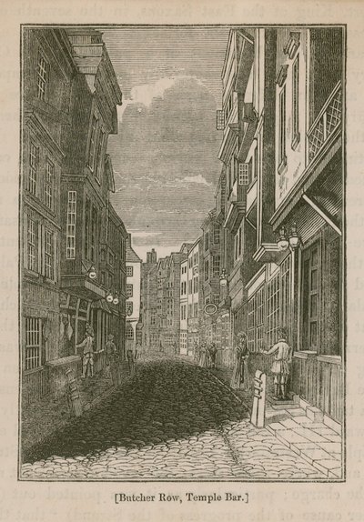 Butcher Row in Temple Bar on the Strand by English School