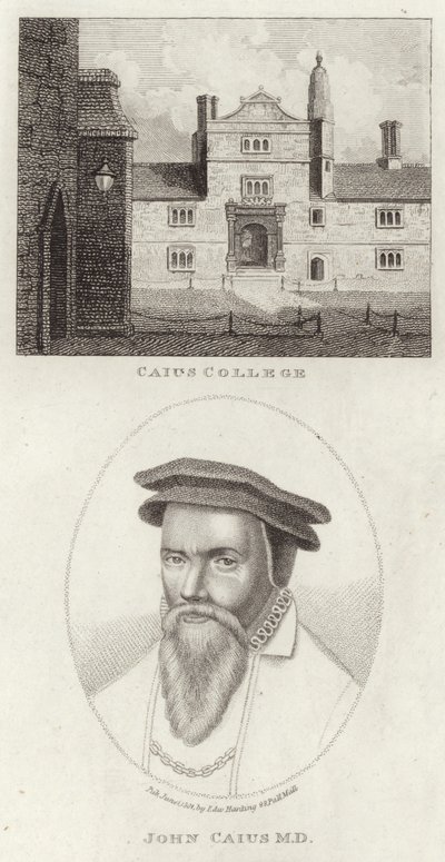 Caius College and a Portrait of John Caius by English School