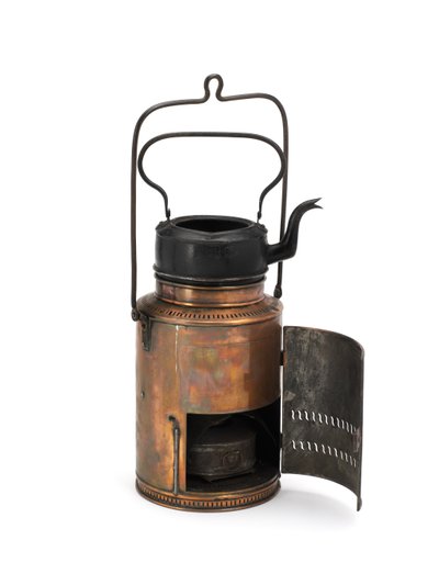 Camp kettle by English School