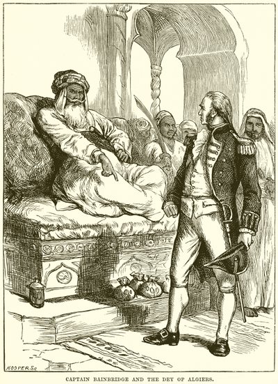 Captain Bainbridge and the Dey of Algiers by English School