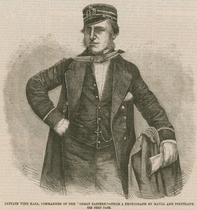 Captain Vine Hall, Commander of the Great Eastern by English School