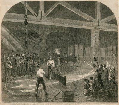 Casting of the Great Bell for the Clock Tower of the New Houses of Parliament by English School