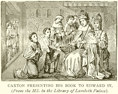 Caxton Presenting his Book to Edward IV by English School