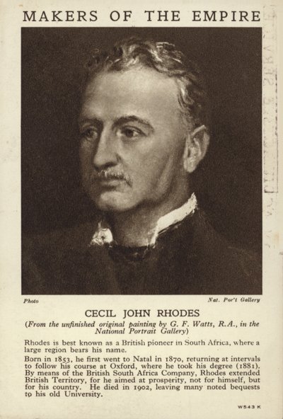 Cecil John Rhodes by English School