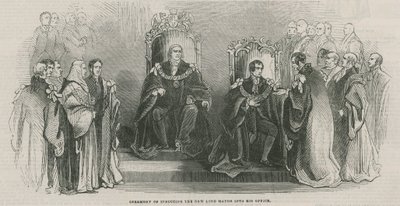 Ceremony of Inducting the New Lord Mayor into His Office by English School