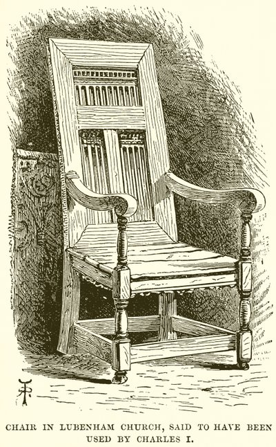 Chair in Lubenham Church, said to have been used by Charles I by English School