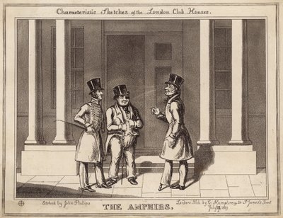 Characteristic Sketches of the London Club Houses: Amphibs by English School